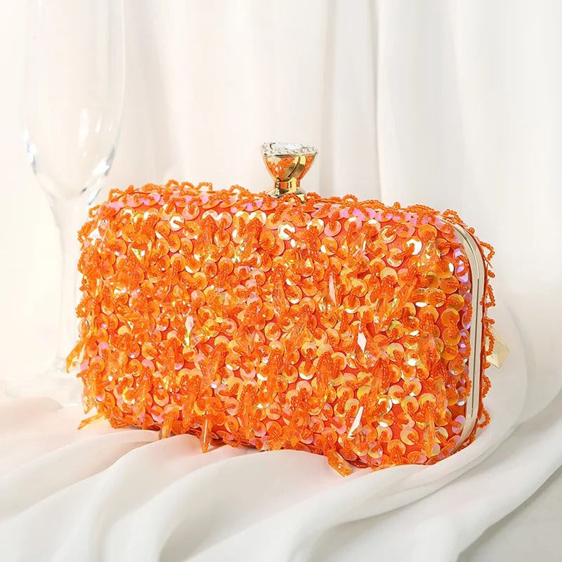 Handmade Beaded Evening Clutch Bag
