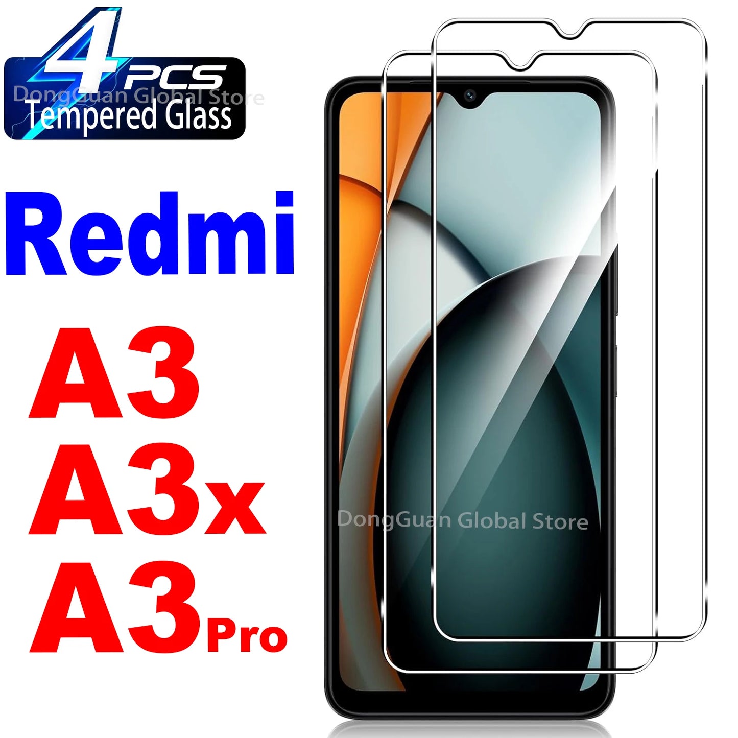 Tempered Glass Screen Protector for Xiaomi Redmi A3 Series