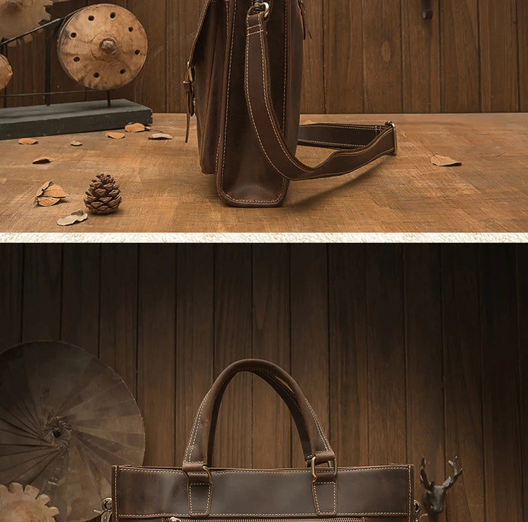 Crazy Horse Leather Handbag