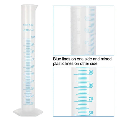 Plastic Graduated Measuring Cylinder with Hexagonal Base