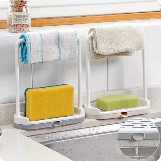 Kitchen Towel & Sponge Storage Rack