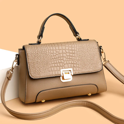 Large Capacity Leather Crossbody Handbag for Women