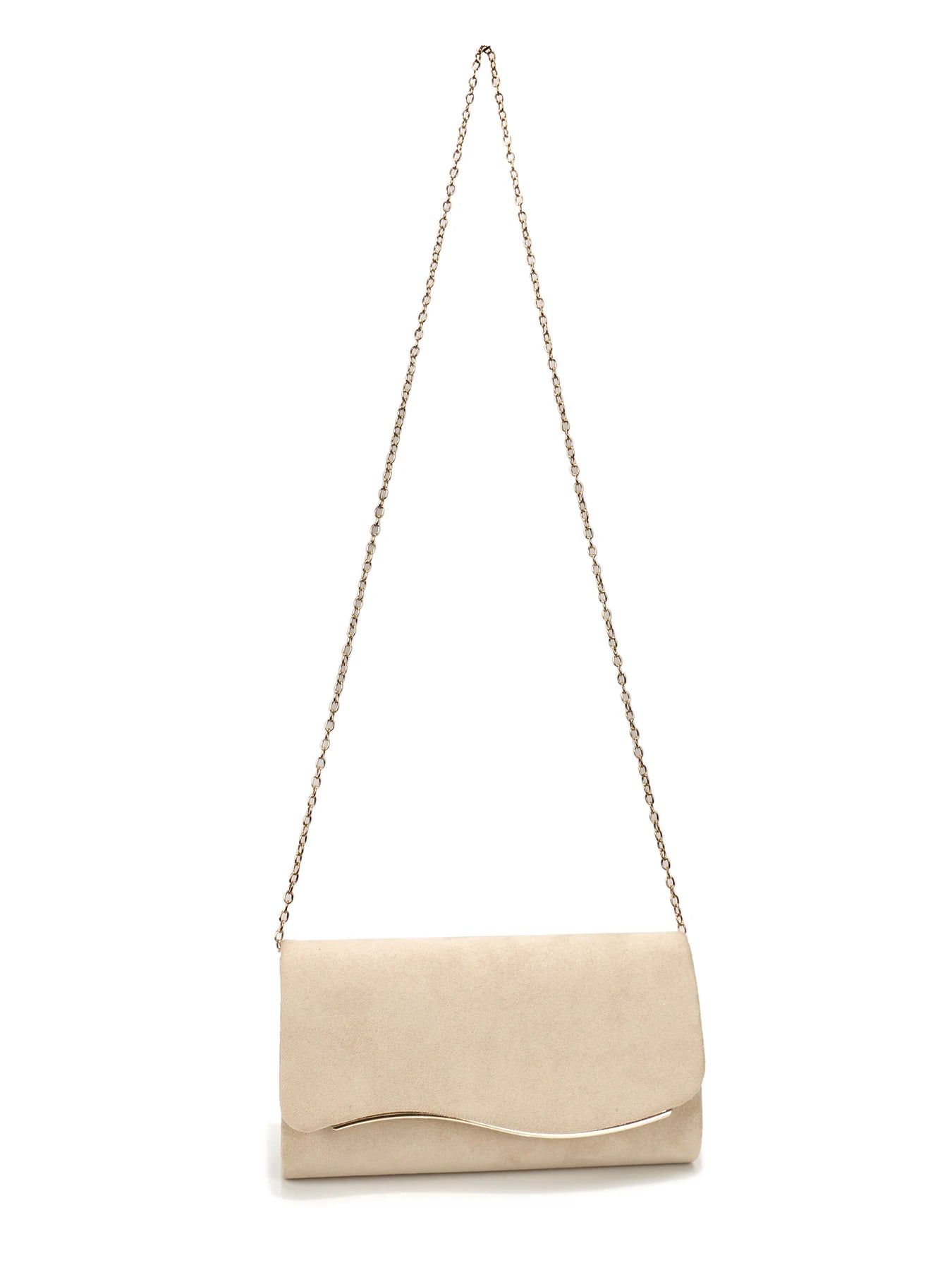 Velvet Envelope Evening Clutch Bag with Chain Strap