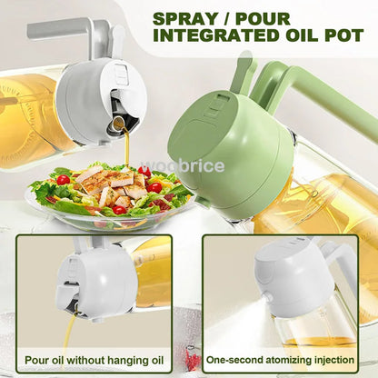 2-in-1 Oil Sprayer & Dispenser Bottle for Cooking