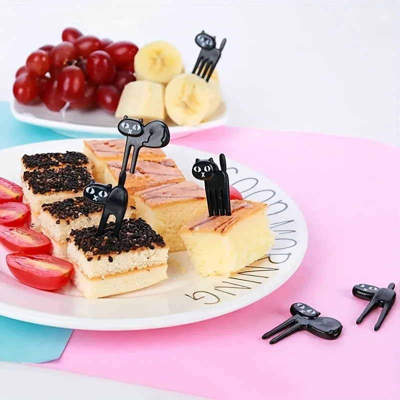 Black Cat Dessert Fork Set