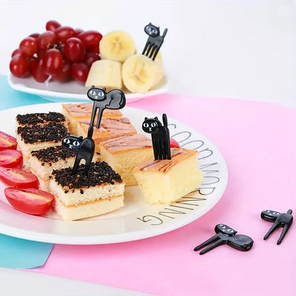 Black Cat Dessert Fork Set