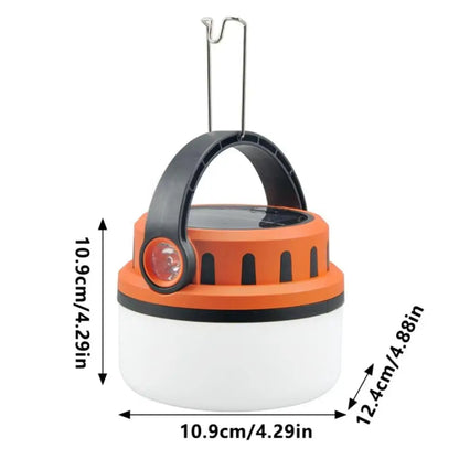 Solar Rechargeable Camping Lantern with Hanging Hook