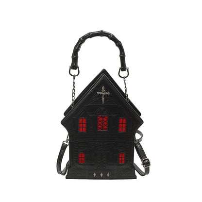 PU Gothic Floral Tote Shoulder Bag for Women