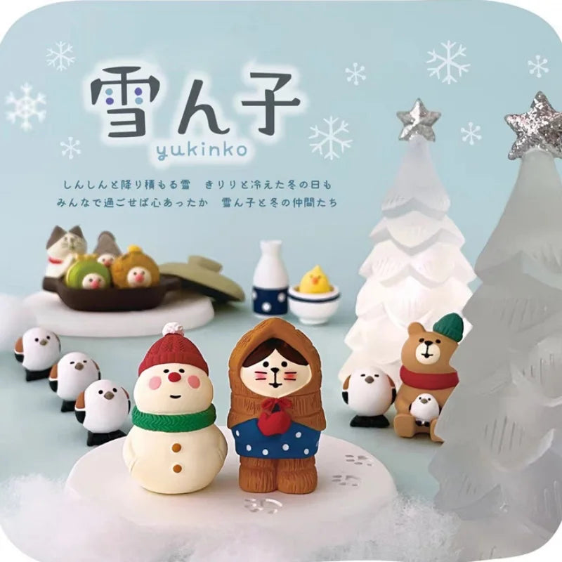 Glowing Christmas Cat Resin Figurine