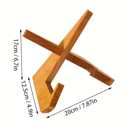 Wooden Cookbook & Tablet Stand