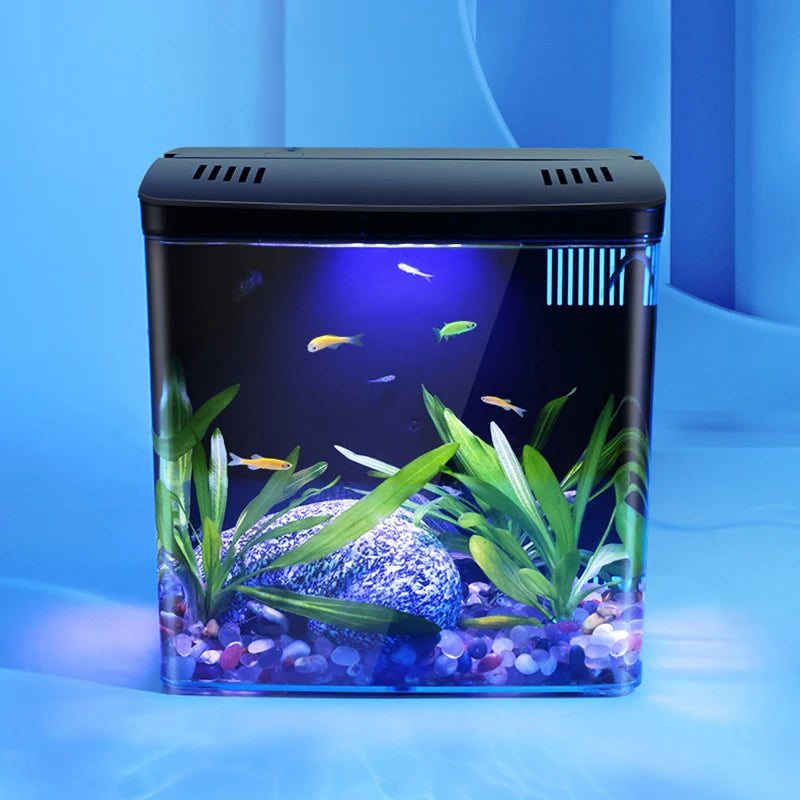 Mini USB Self-Filtering Aquarium with LED Light