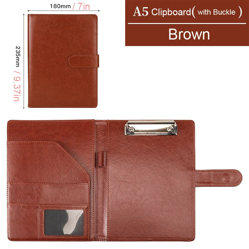 A5/B5 Executive Leather Padfolio Clipboard