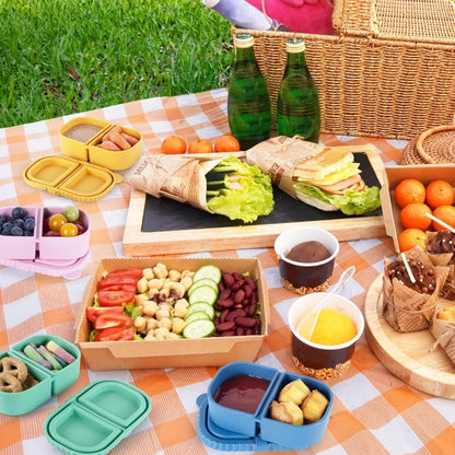 Premium Silicone Double Compartment Snack Box