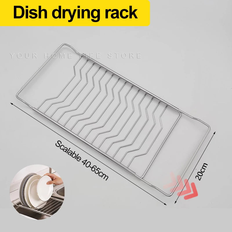 Expandable Over-the-Sink Dish Drying Rack