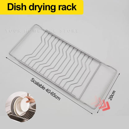 Expandable Over-the-Sink Dish Drying Rack