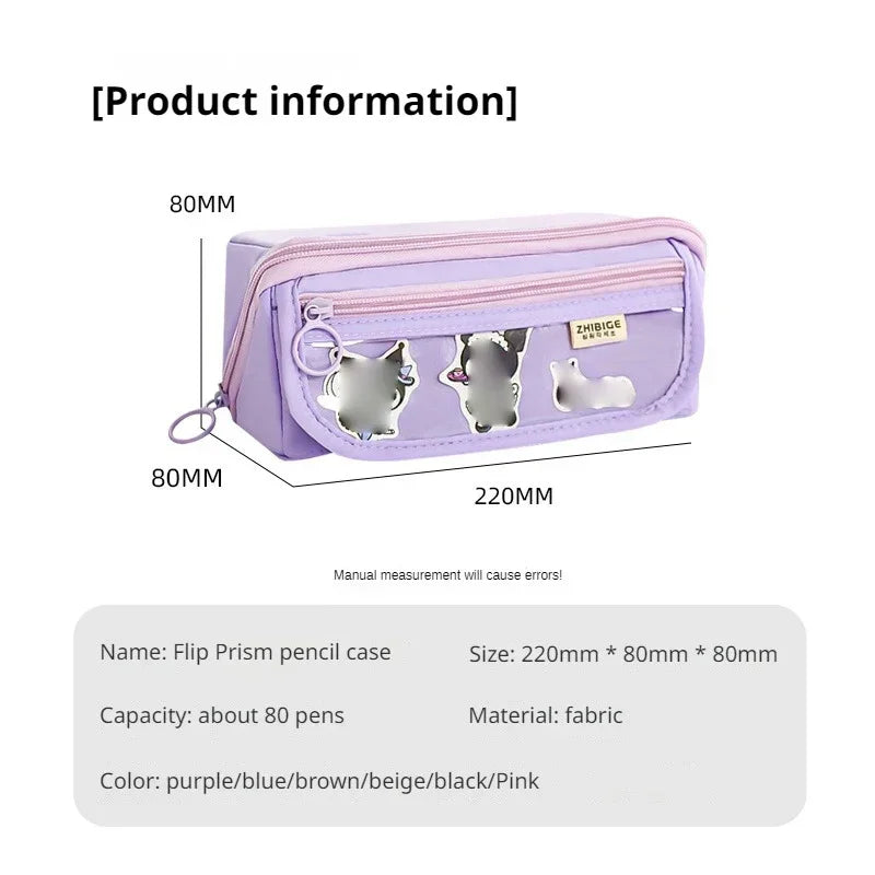Large Capacity Multi-Layer Fabric Pencil Case