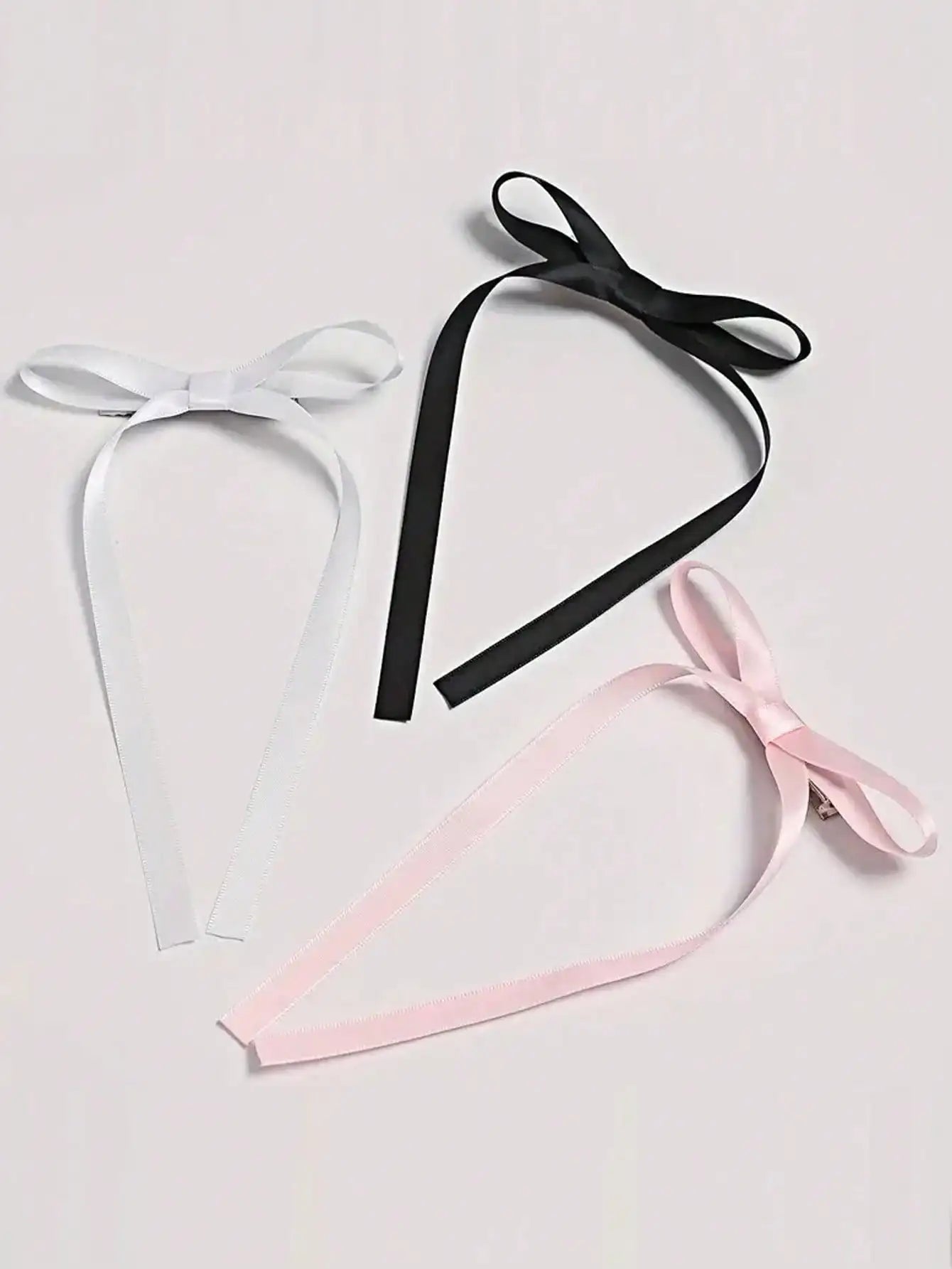 Bow Ribbon Hair Clips Set for Women & Girls