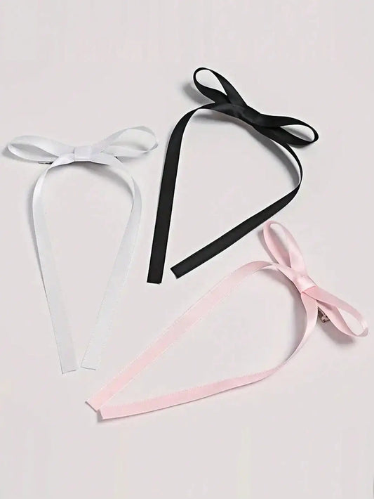 Bow Ribbon Hair Clips Set for Women & Girls
