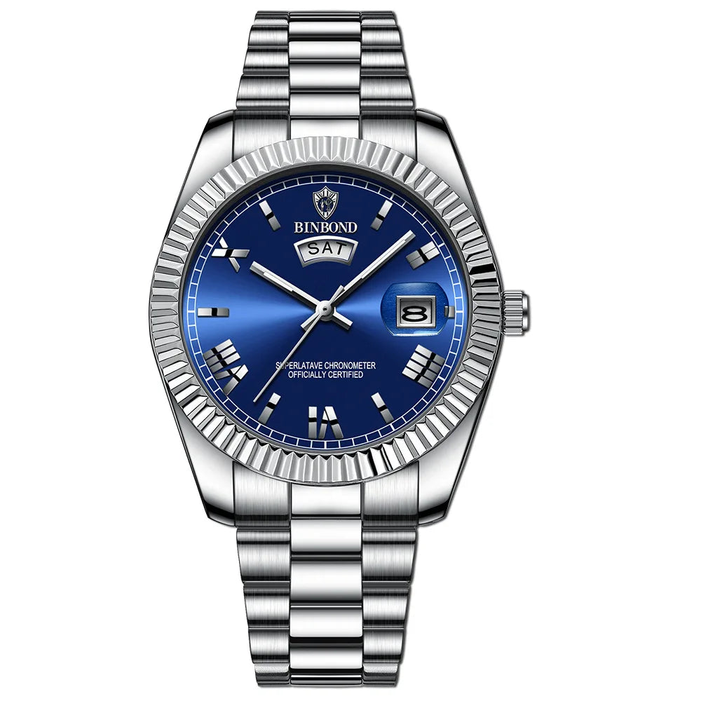 Men's Stainless Steel Quartz Sports Watch