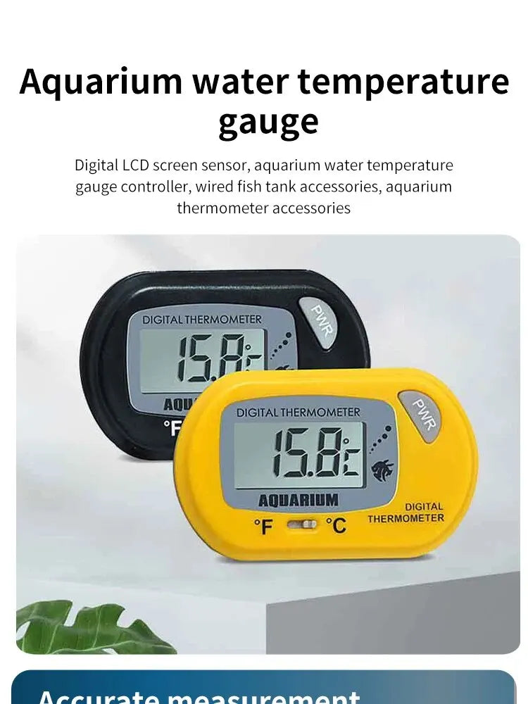 Waterproof LCD Fish Tank & Reptile Habitat Thermometer