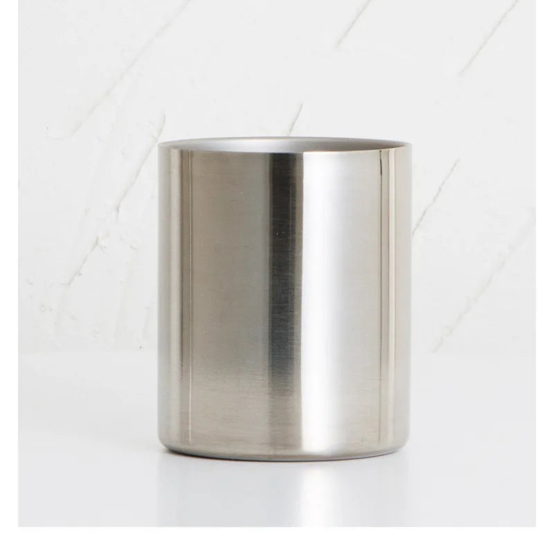 Brass Gold Round Metal Pen Holder