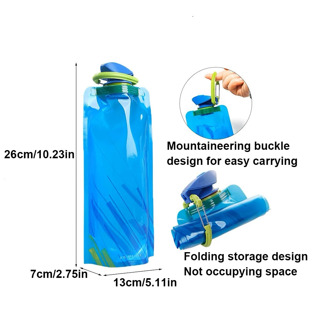 Collapsible Sports Water Bottle for Hiking & Outdoor Activities