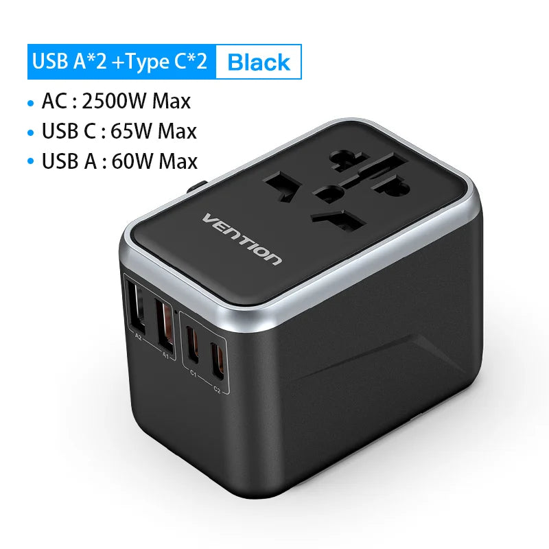 Vention Universal Worldwide Travel Adapter