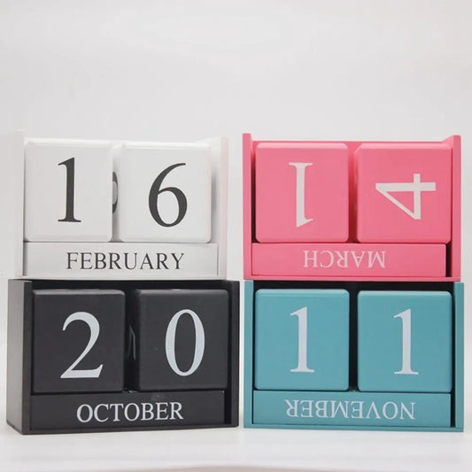 MDF Wooden Perpetual Calendar Block