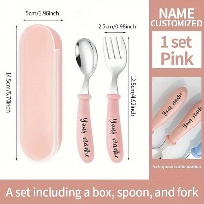 Personalized Kids Cutlery Set with Custom Name