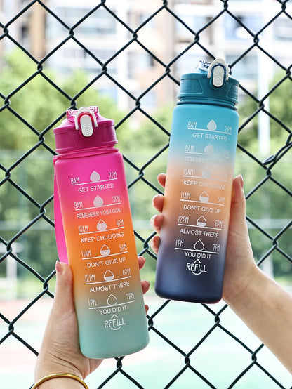 Sports Water Bottle with Time Marker