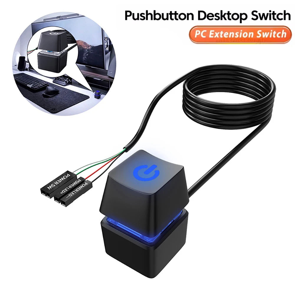 External PC Power Switch Button with LED