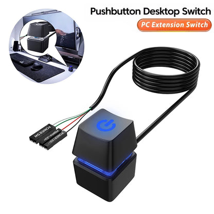 External PC Power Switch Button with LED