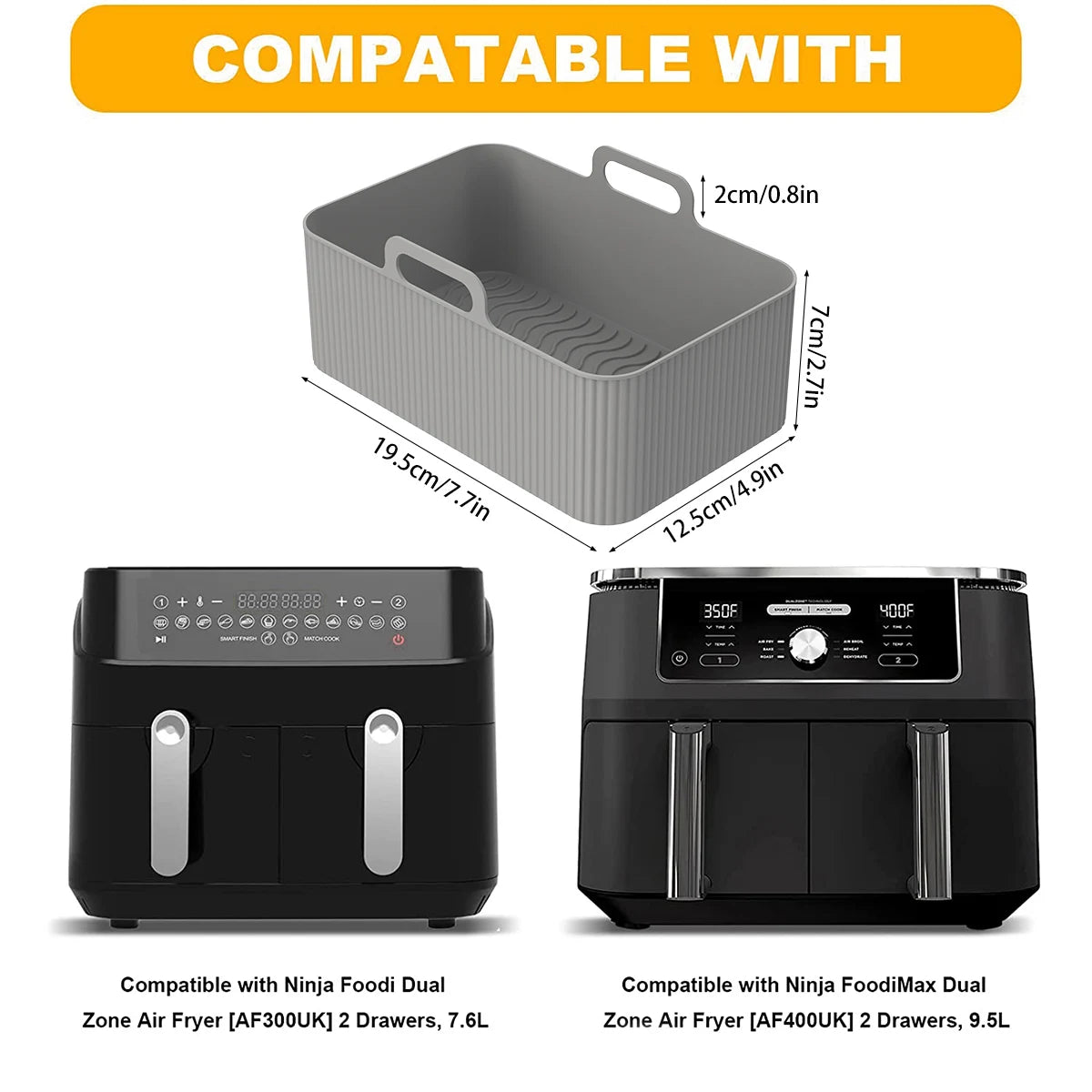Air Fryer Silicone Liner Basket Set