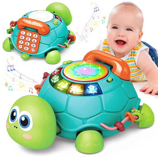 6-18 Months Music Turtle Crawling Light Sound Music Toy