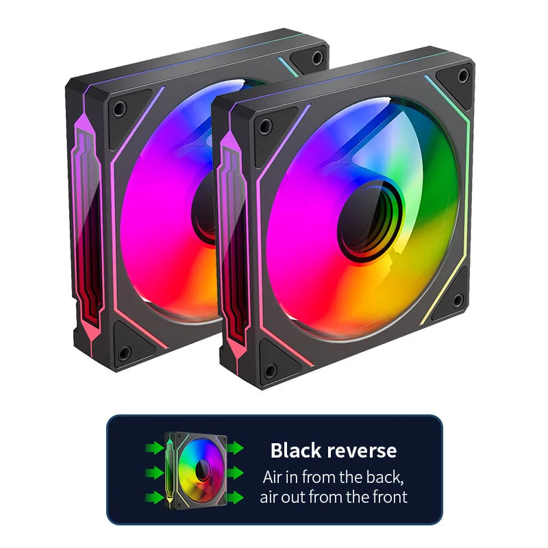 120mm ARGB Infinity Mirror Cooling Fan with PWM Control