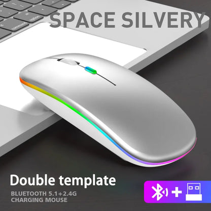 Rechargeable Bluetooth & 2.4GHz Wireless Mouse