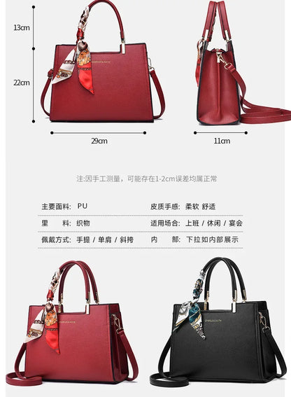 Luxury Women’s Structured Satchel Shoulder & Crossbody Handbag