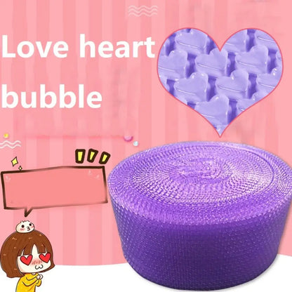 Heart-Shaped Bubble Wrap Roll