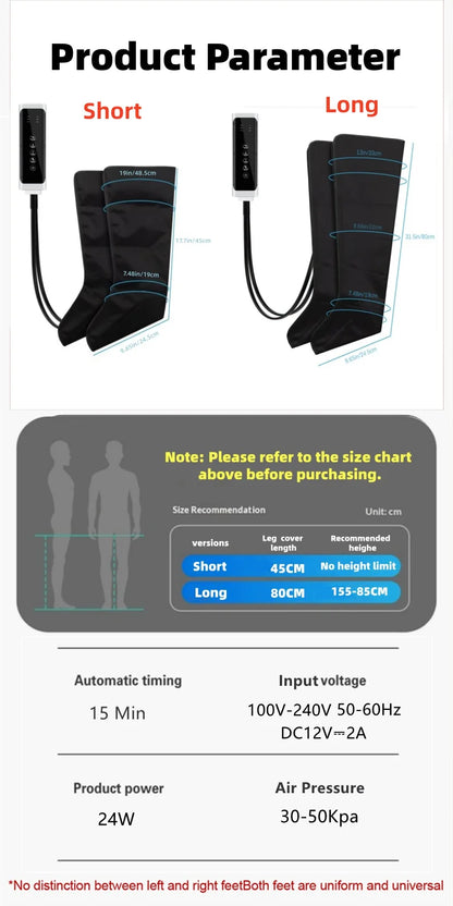 Air Compression Leg Massager Boots