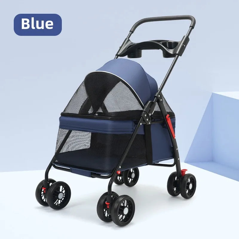 Foldable Pet Stroller for Dogs & Cats