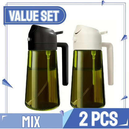 2-in-1 Oil Sprayer & Dispenser Bottle for Cooking