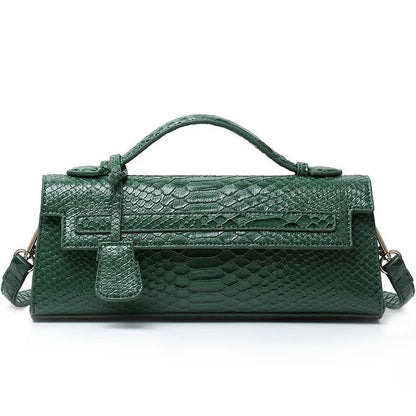 Ostrich Print PU Leather Shoulder Bag