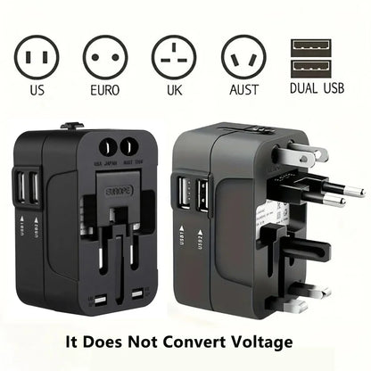 Universal International Travel Adapter with USB & USB-C