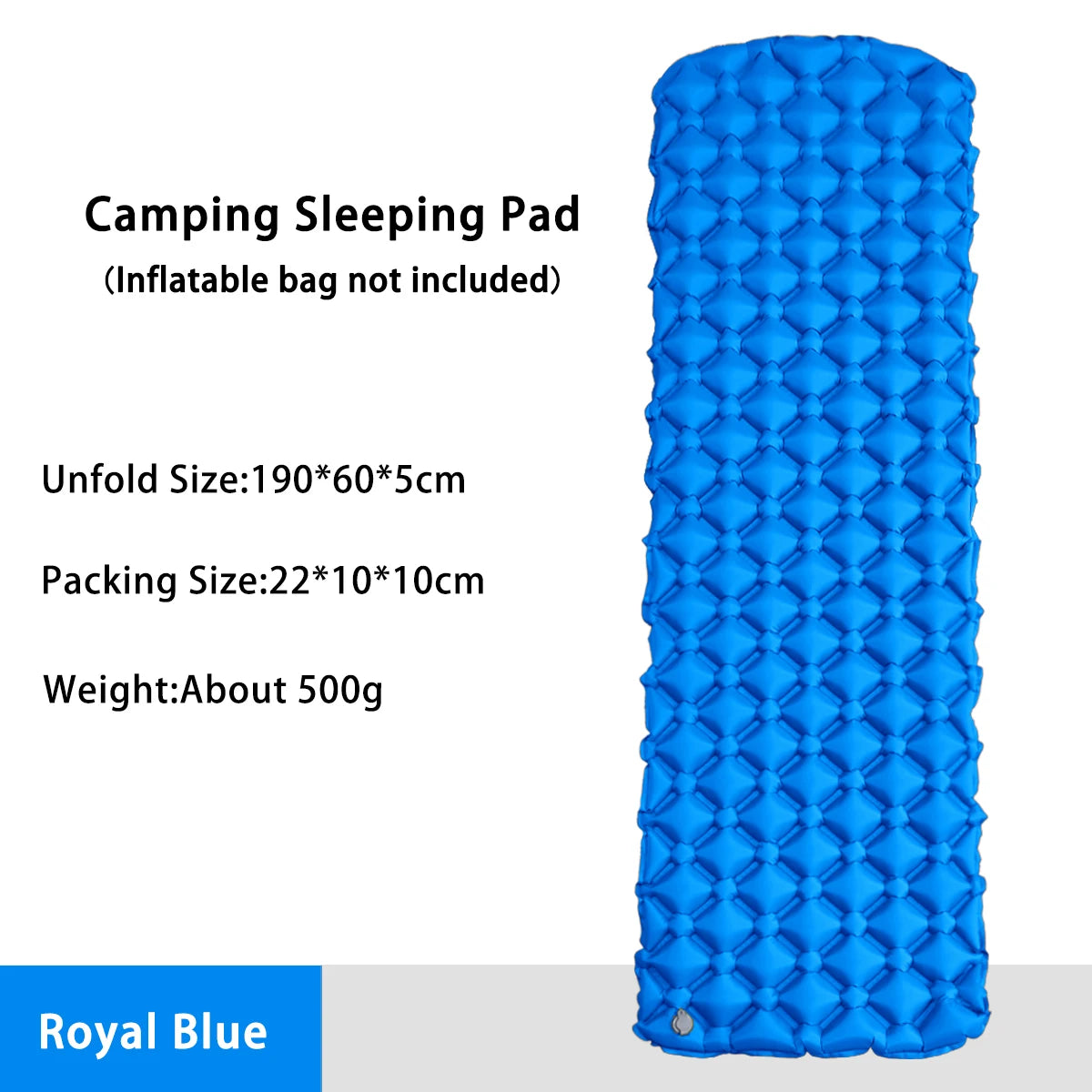 Ultralight Inflatable Camping Sleeping Pad with Built-In Foot Pump