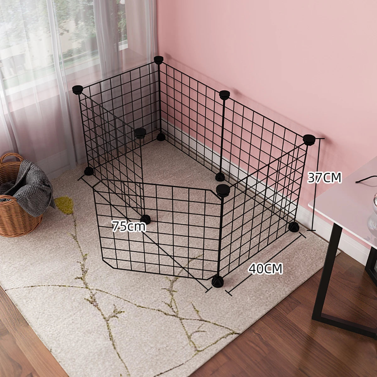 Modular Wire Pet Playpen & Indoor Dog Enclosure