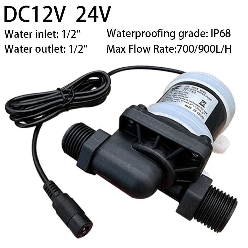 IP68 Brushless DC Water Booster Pump – 12V/24V