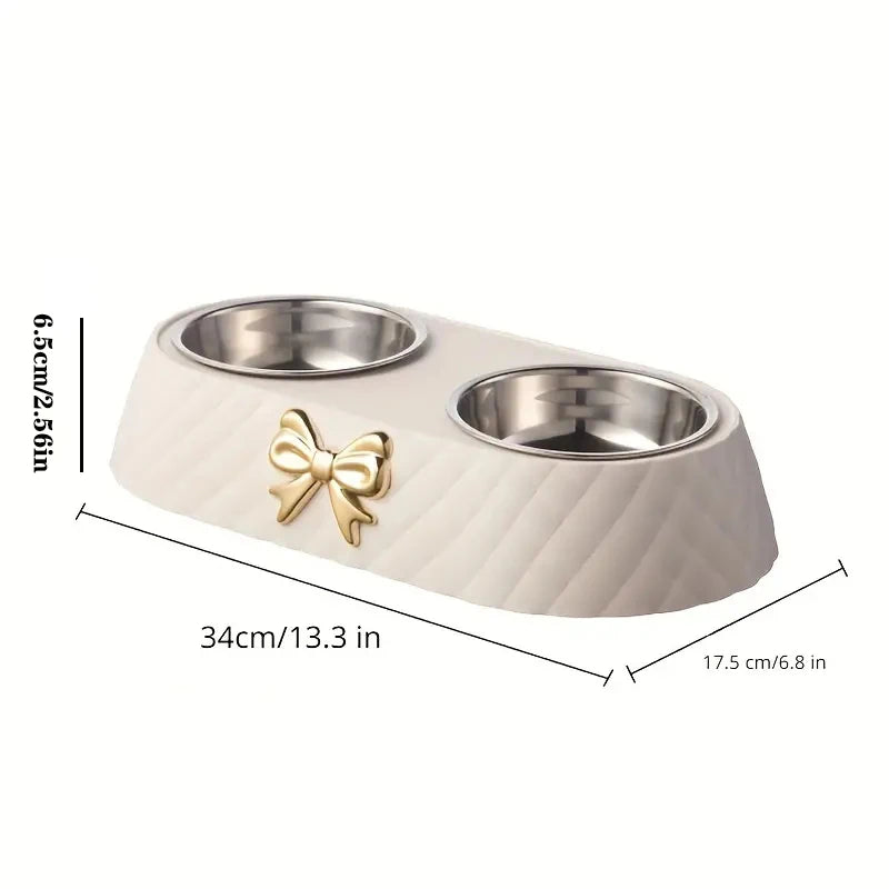 Double Pet Feeding Bowl