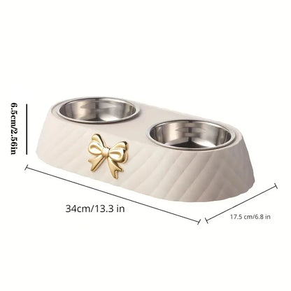 Double Pet Feeding Bowl