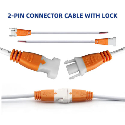 2-Pin LED Power Connector Cable with Lock Buckle