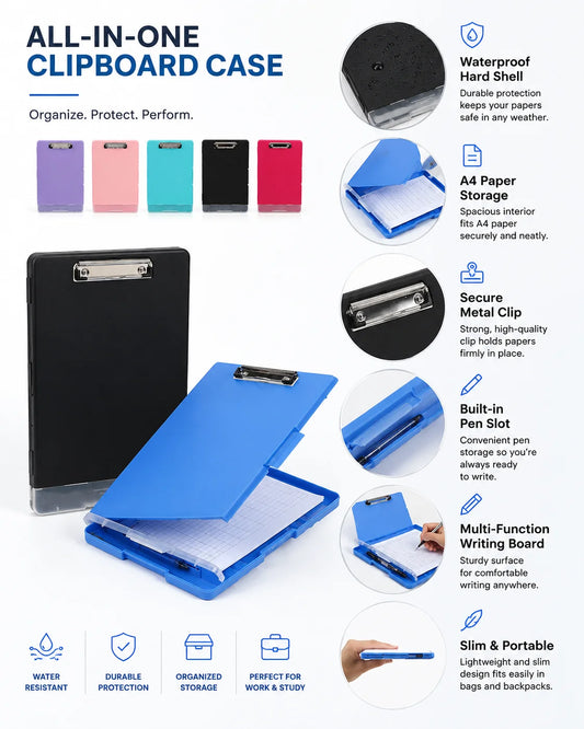 High Capacity Clipboard with Pen Holder